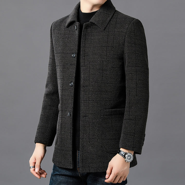 Men's Trendy Transitional Jacket with Textured Design Lisslune