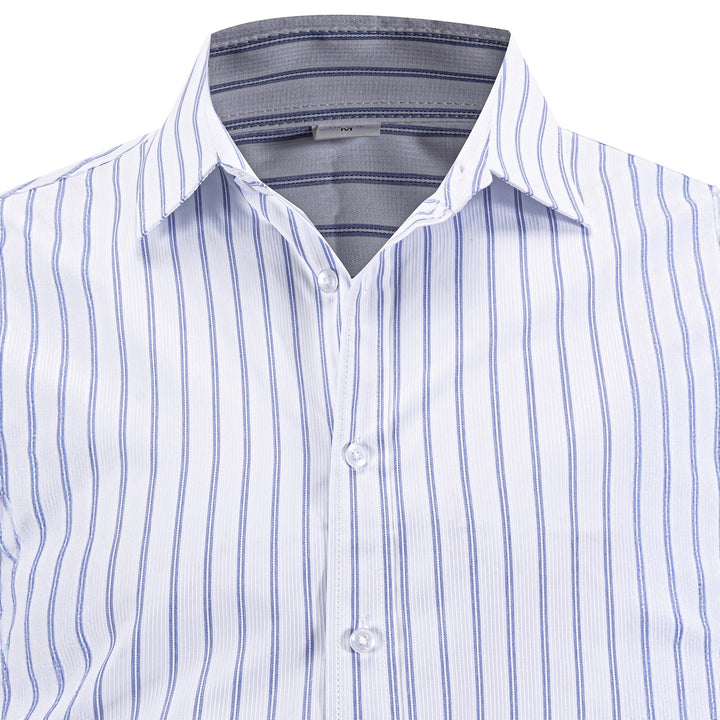 Men's striped long-sleeve shirt made of high-quality cotton Lisslune