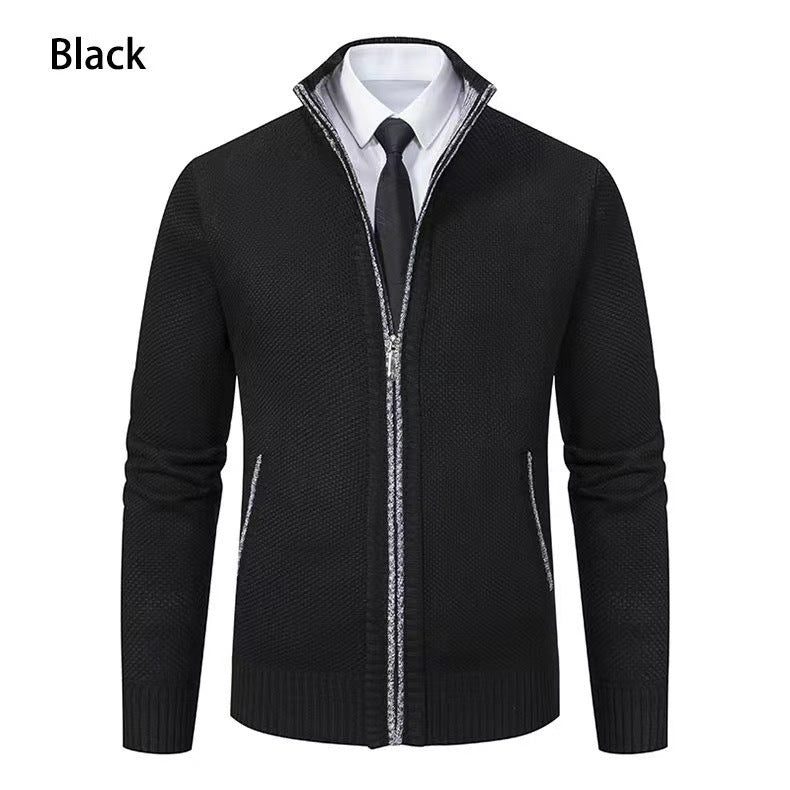 Men's stylish cardigan with zipper and practical pockets Lisslune