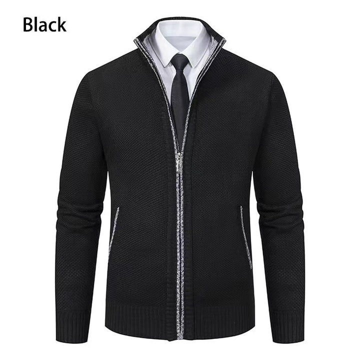 Men's stylish cardigan with zipper and practical pockets Lisslune