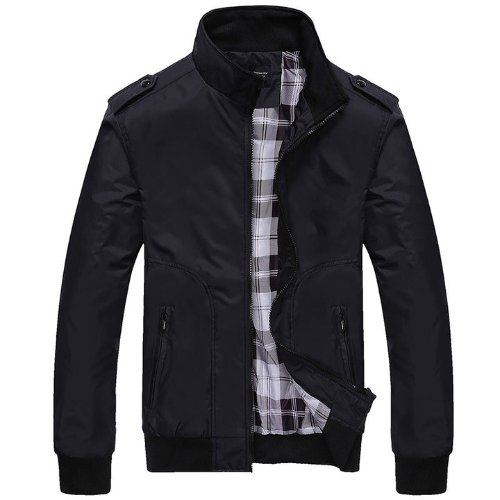 Men's Stylish Transitional Jacket with High Collar and Practical Pockets Lisslune