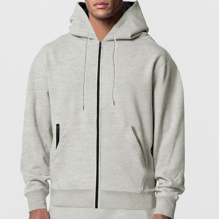 Men's hooded jacket with practical pockets and modern zipper Lisslune