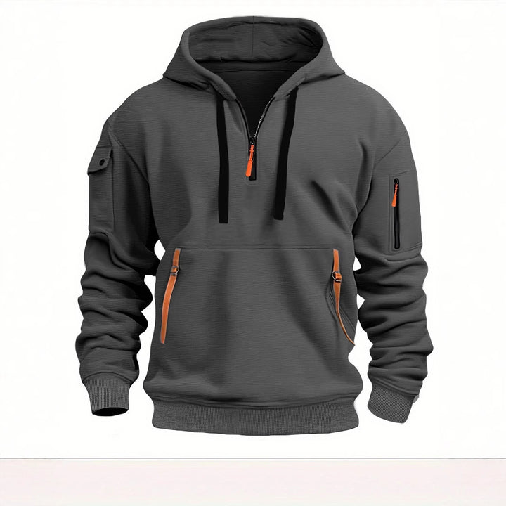 Men's functional hoodie with stylish zip pockets Lisslune
