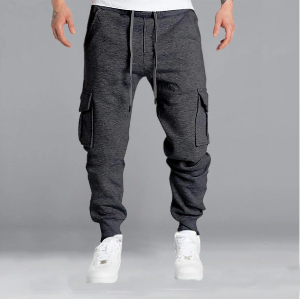 Men's stylish cargo pants with elastic waistband and practical side pockets Lisslune