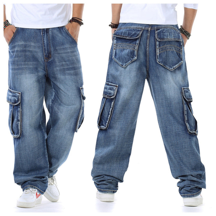 Men's Cargo Jeans Skorter