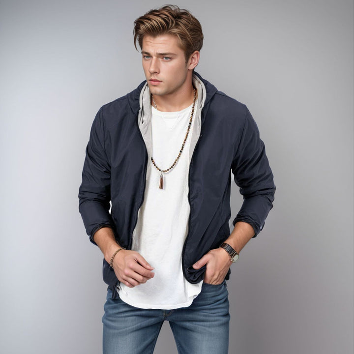 Men's lightweight transitional jacket with practical pockets Lisslune