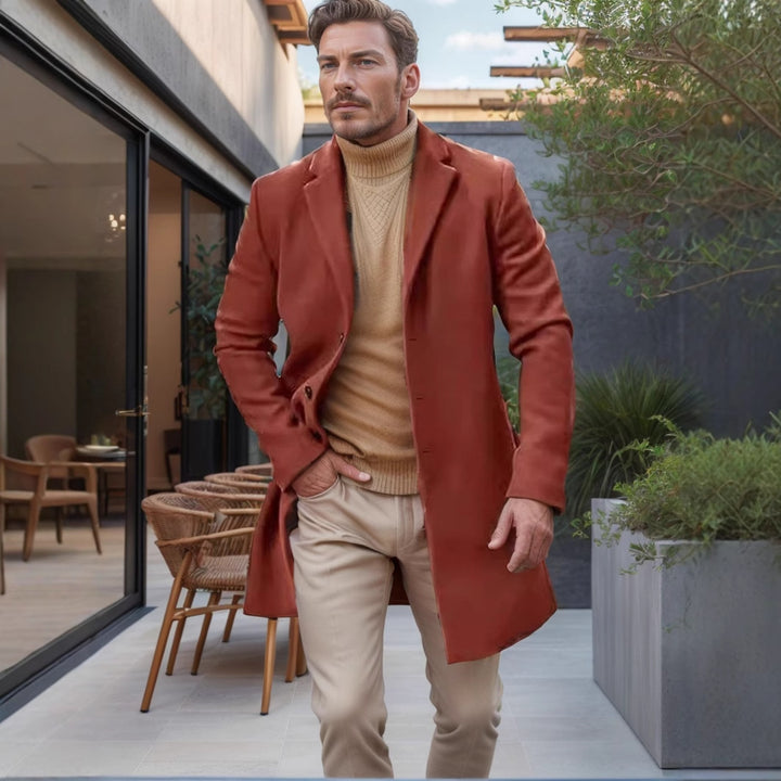 Men's Elegant, Timeless Wool Coat Lisslune
