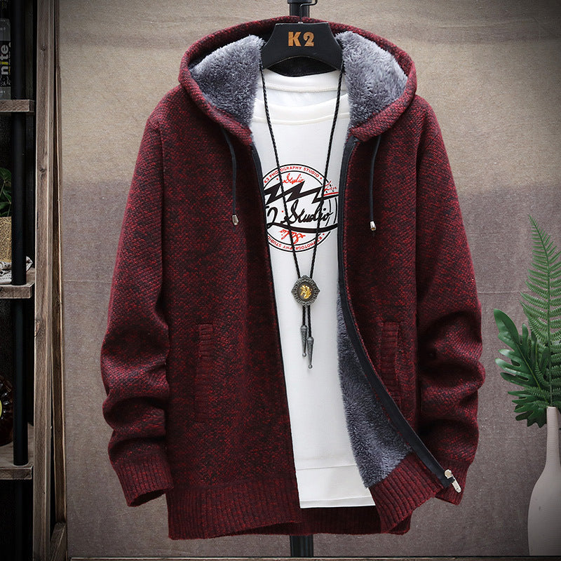Men's casual and comfortable cardigan with fleece lining Lisslune