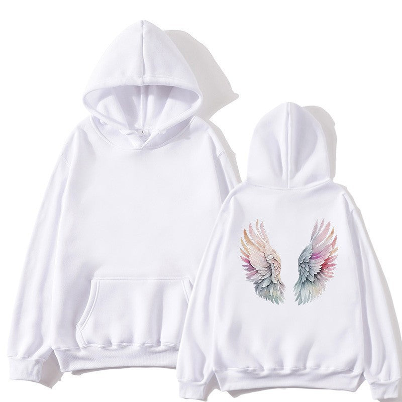 Women's hoodie with stylish angel wing design Lisslune