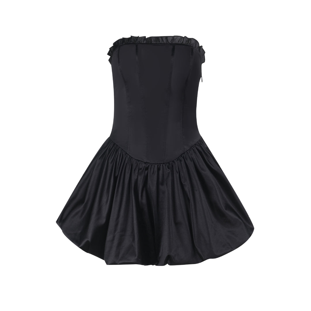 Women's cocktail dress with off-the-shoulder design and voluminous skirt Lune London