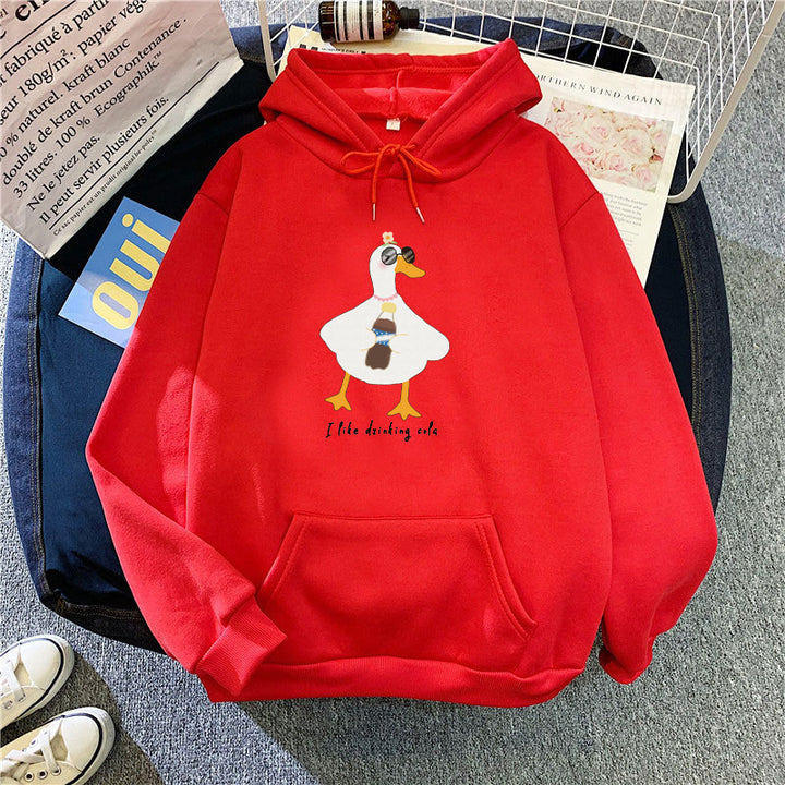 Women's hoodie with creative duck design Lisslune