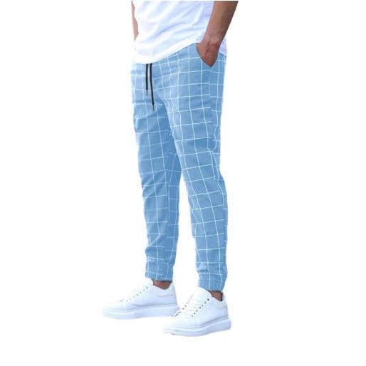 Men's Casual Checkered Pants Lisslune