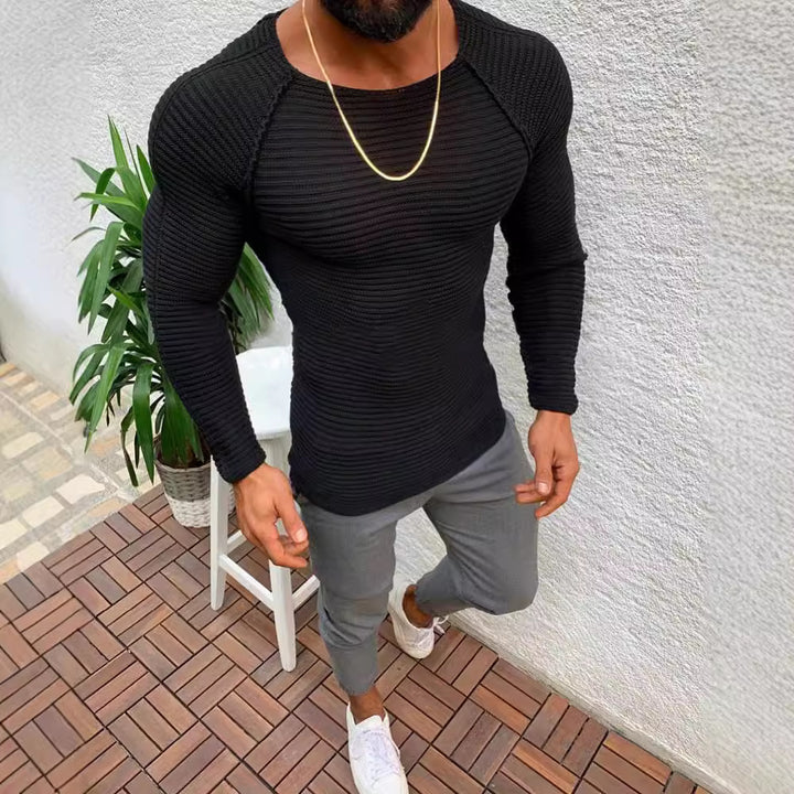 Men's Slim Fit Long Sleeve Lisslune