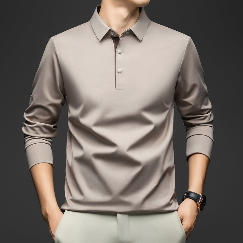 Men's Long Sleeve Polo Shirt Lisslune