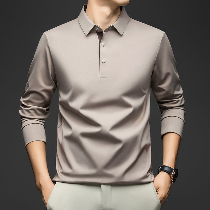 Men's Long Sleeve Polo Shirt Lisslune