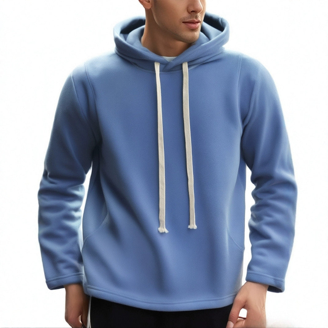 Men's fleece hoodie with fashionable cut and side zippers Lisslune