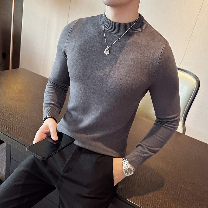 Men's stylish sweater with high collar and elegant fit Lisslune