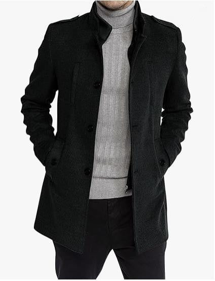 Men's stylish leisure jacket with protective collar and practical side pockets Lisslune