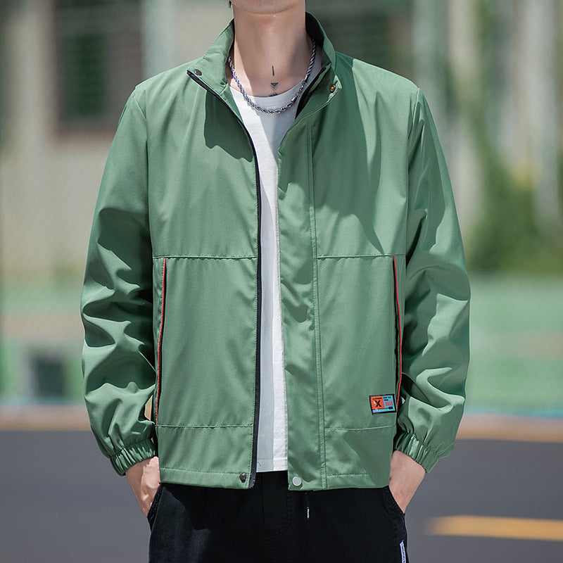 Men's Water-Repellent Sports Jacket with Elastic Cuffs and High Collar Lisslune