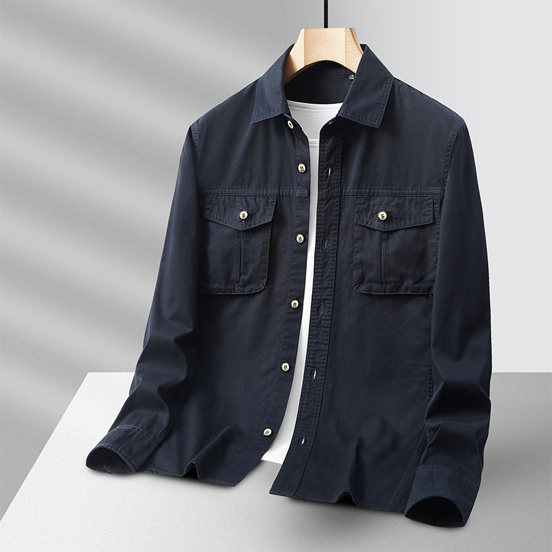 Men's Casual Shirt with Functional Breast Pockets Lisslune