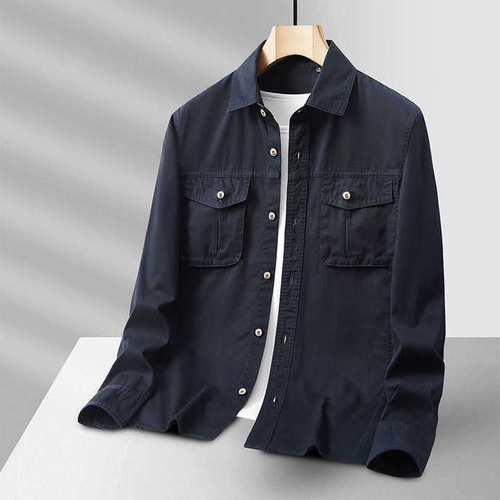 Men's Casual Shirt with Functional Breast Pockets Lisslune