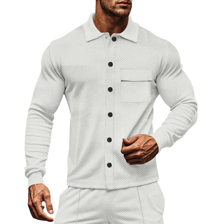 Men's men's jacket made of comfortable fabric with modern button details and chest pocket Lisslune