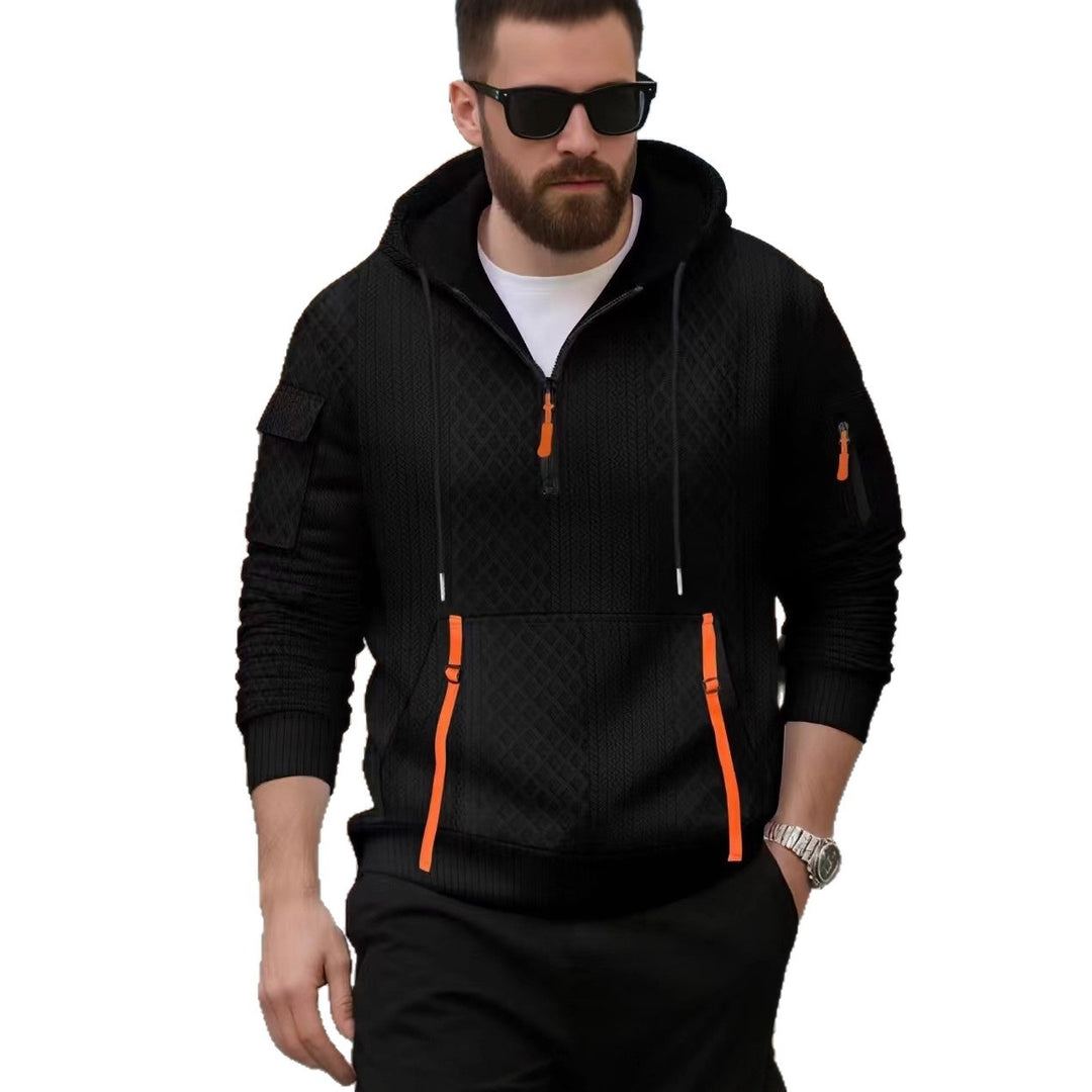Men's sporty hoodie with innovative structure design Lisslune