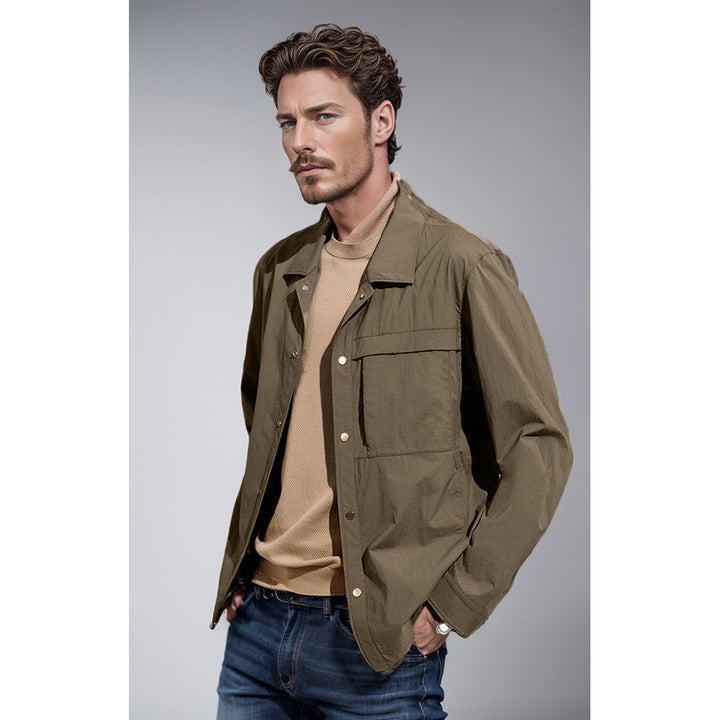 Men's lightweight utility jacket with practical pockets and modern design Lisslune