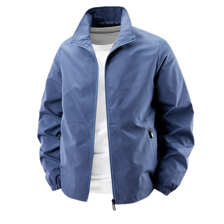 Men's Lightweight Functional Jacket with Adjustable Collar and Practical Pockets Lisslune