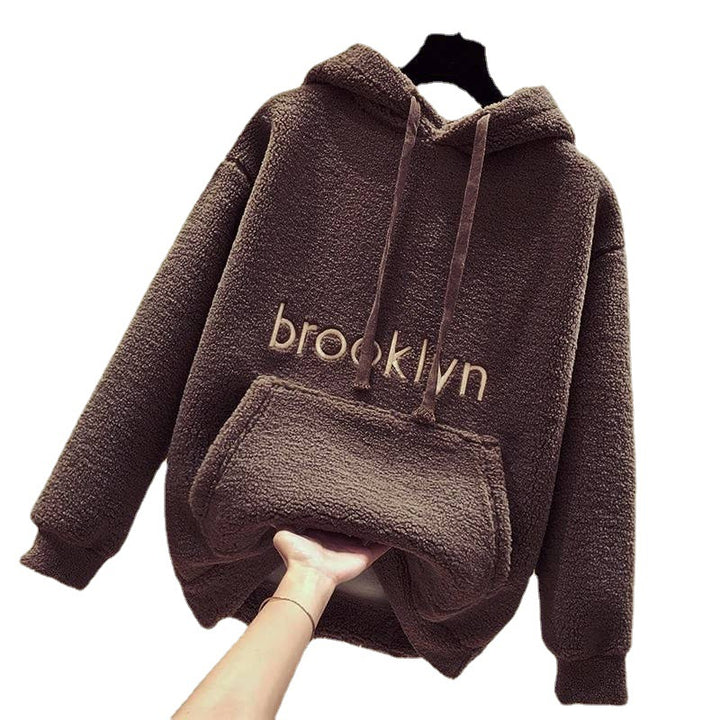 Women's cozy hoodie with comfortable fit and casual lettering Lisslune