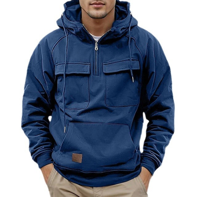 Men's stylish hooded jacket with practical pockets Lisslune