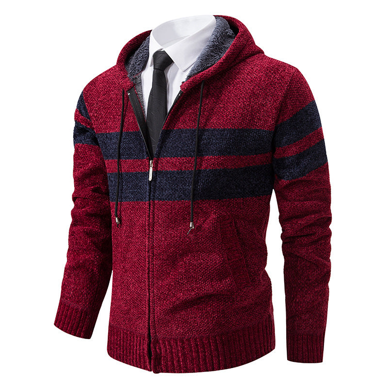 Men's hoodie with modern zipper and practical fleece lining Lisslune