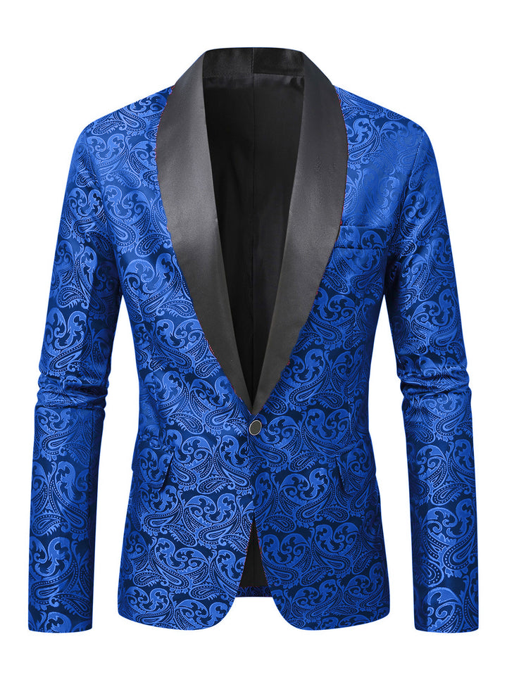 Men's elegant sequin blazer with paisley pattern Lisslune