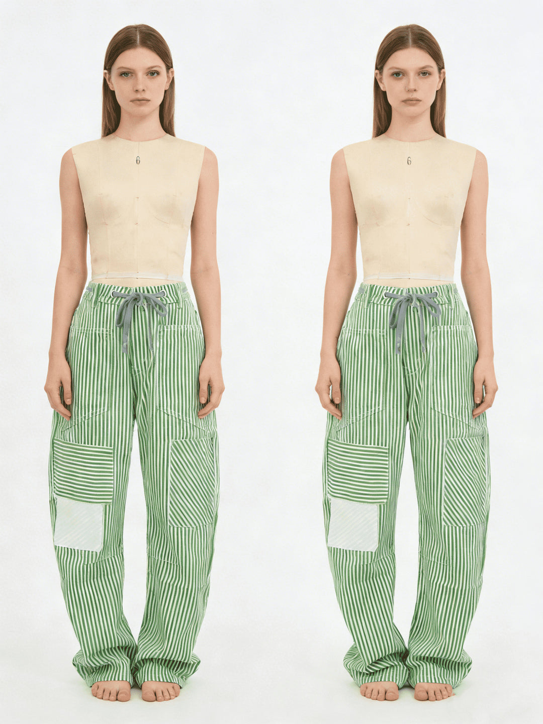 Damen weite Cargo-Hose mit praktischen Taschen und einzigartigem Design Lisslune