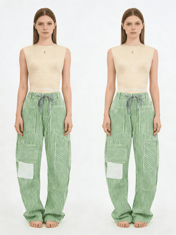 Damen weite Cargo-Hose mit praktischen Taschen und einzigartigem Design Lisslune