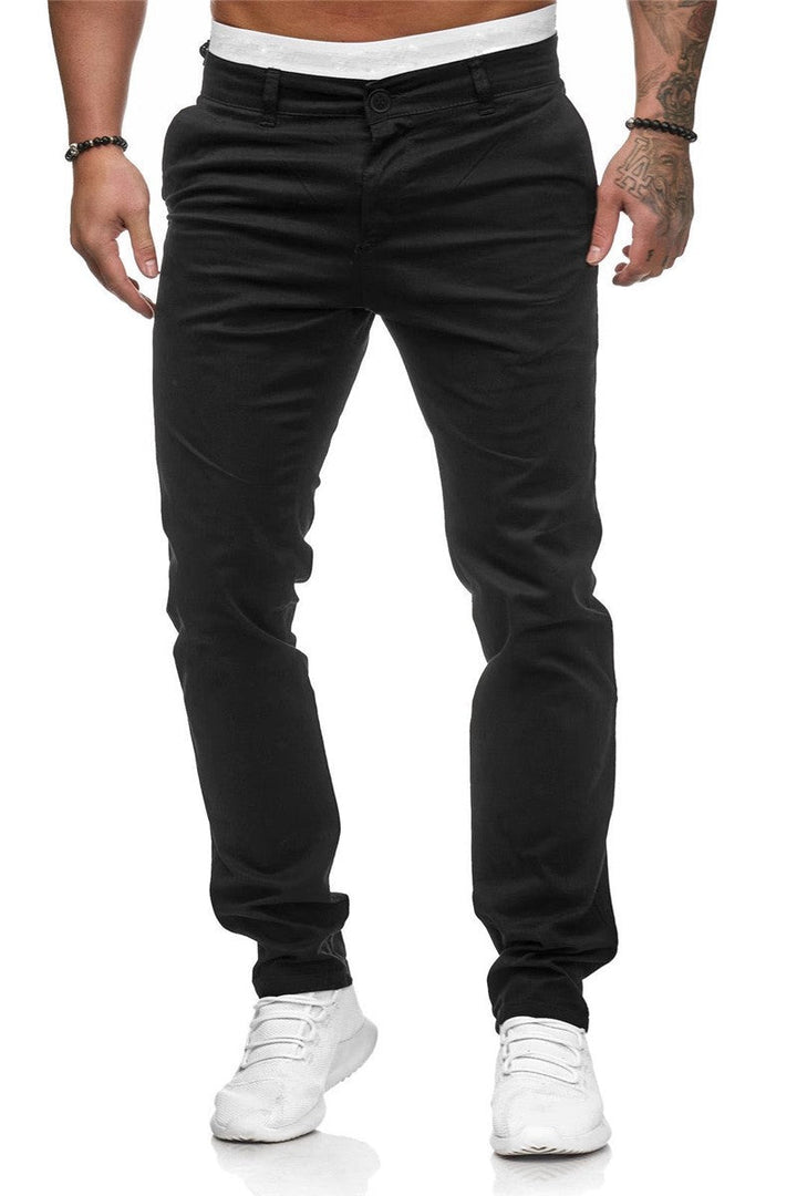 Men's Tailored Slim-Fit Chino Pants Lisslune