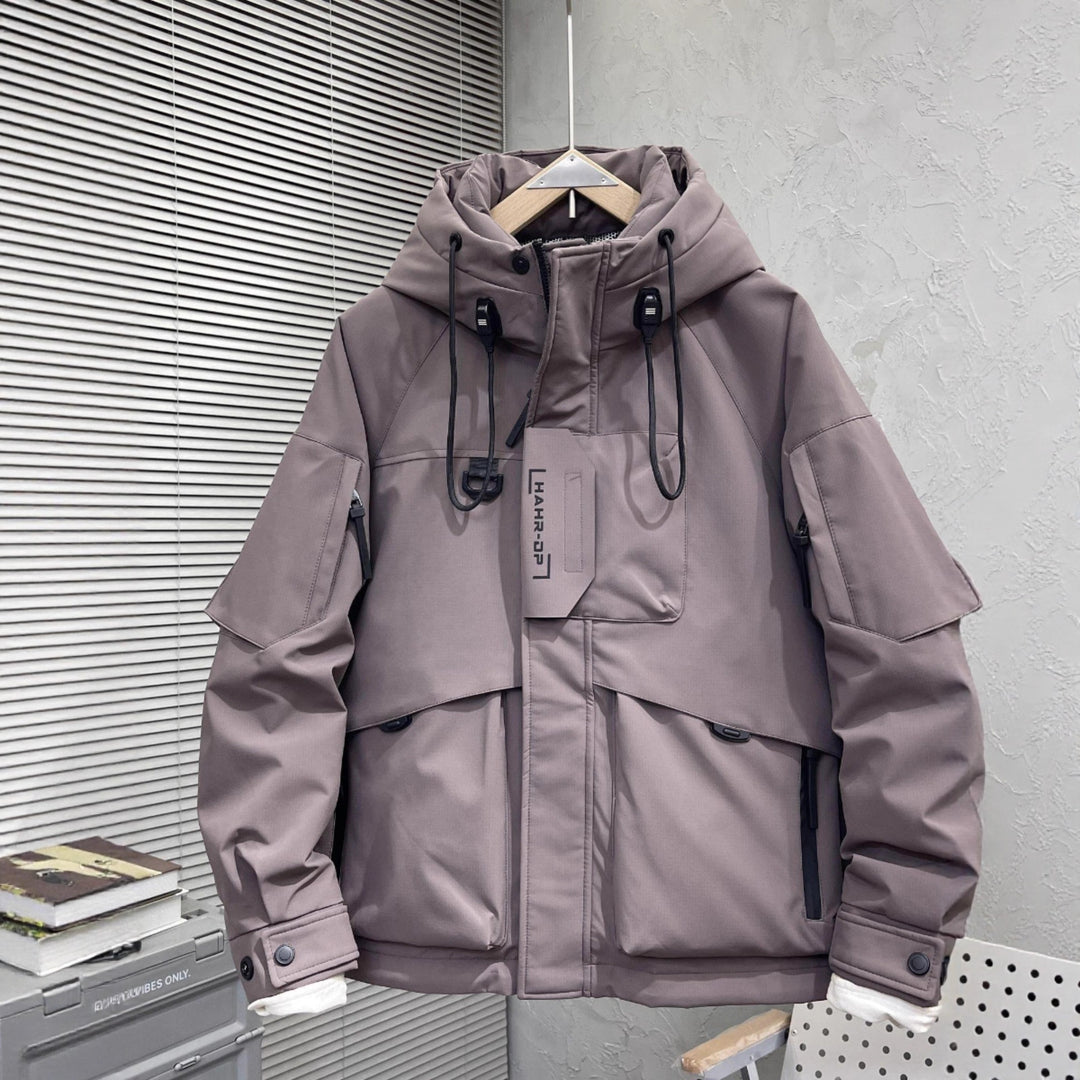 Men's Urban Multifunction Jacket with Adjustable Hood Design Lisslune