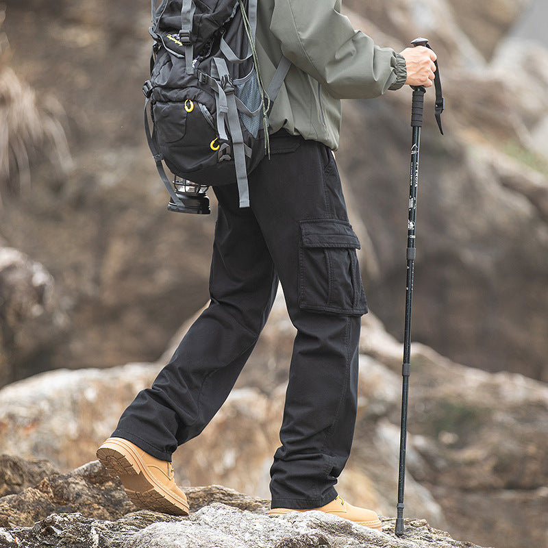 Men's Robust Outdoor Cargo Pants with Adjustable Waistband and Multifunctional Pockets Lisslune