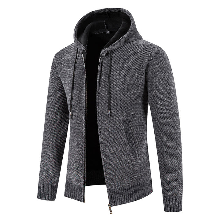 Men's cardigan with hood and textured design Lisslune