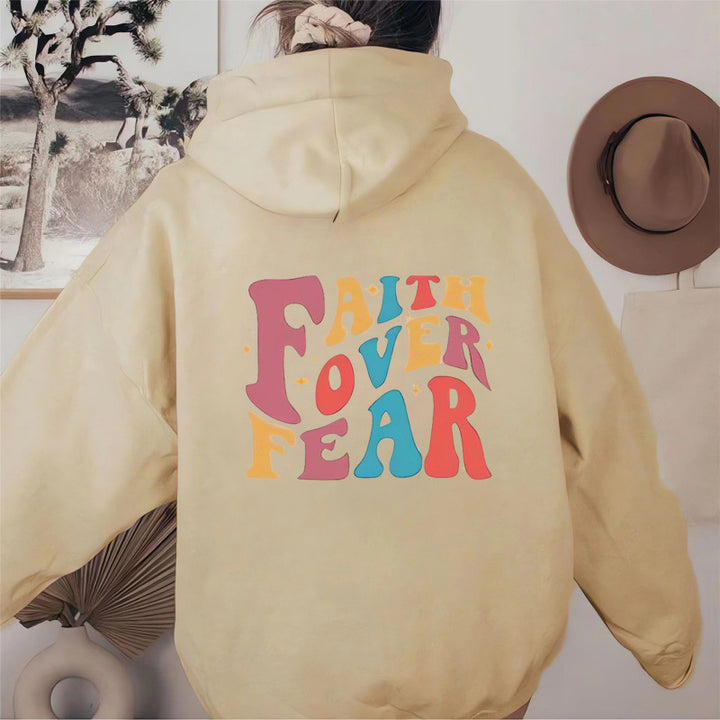 Women's hoodie with creative lettering and soft inner fleece Lisslune