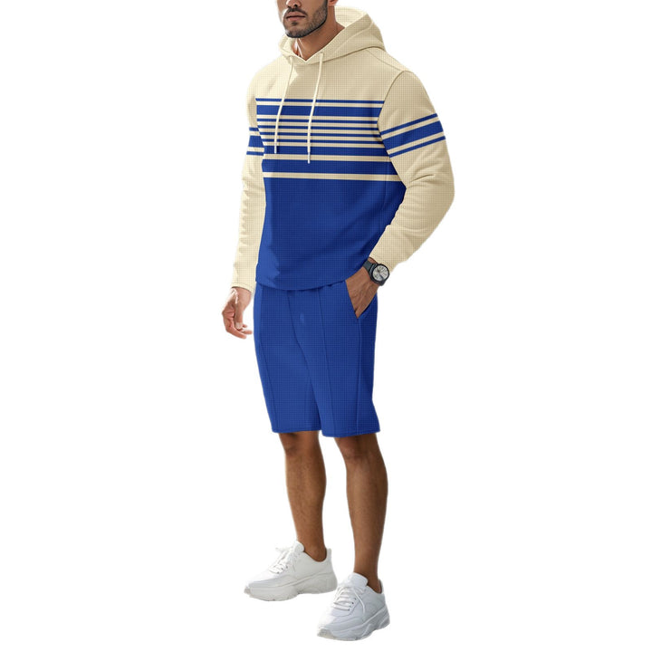 Men's sporty hoodie with textured material and modern lines Lisslune