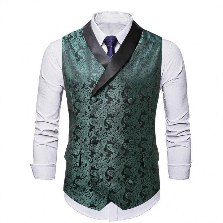 Men's elegant vest with luxurious paisley pattern Lisslune