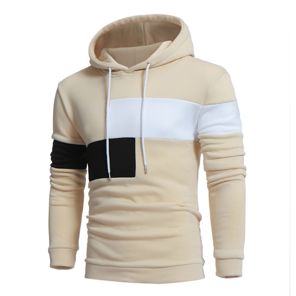 Men's sporty hooded sweatshirt with color block design Lisslune