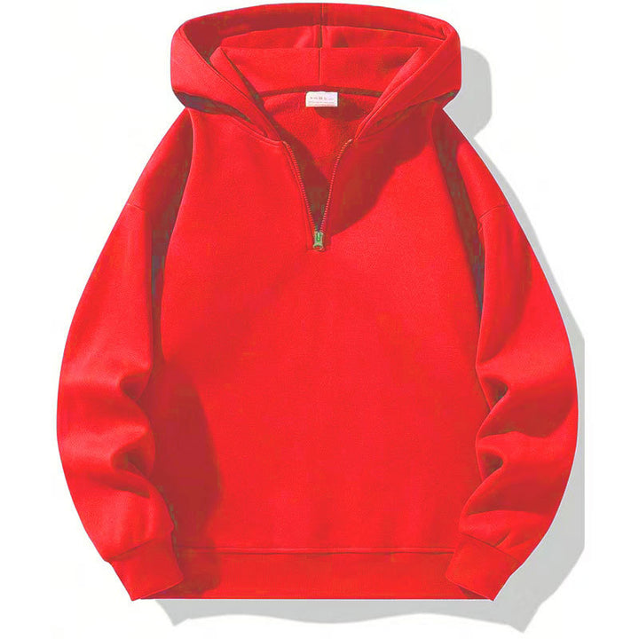 Men's sporty hoodie with half zipper Lisslune