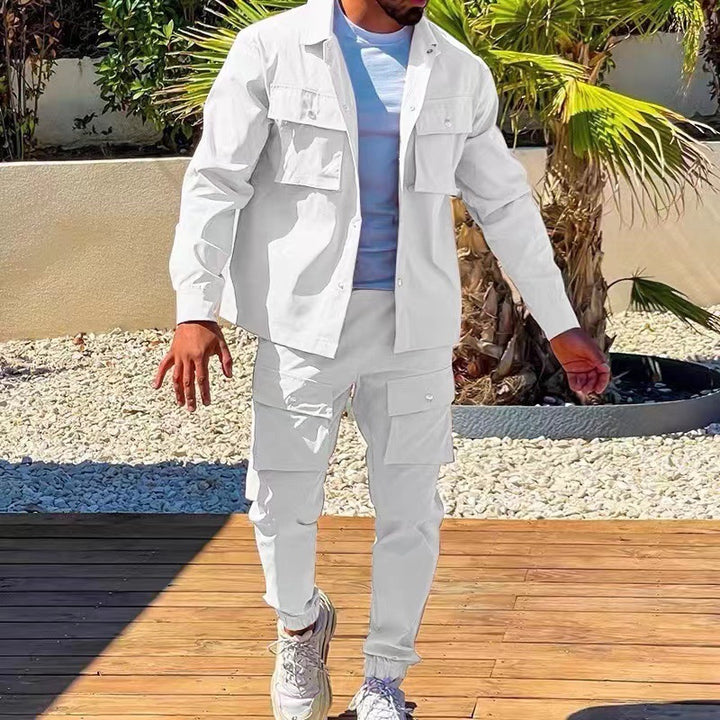Men's cargo set with practical pockets and modern design Lisslune