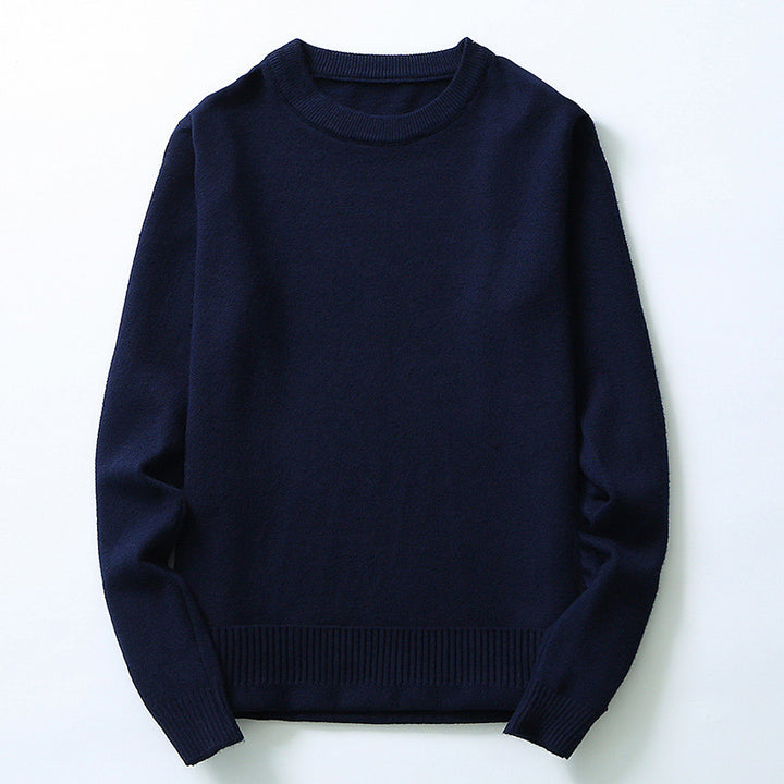 Men's finely knitted sweater made of high-quality cotton with round neck Lisslune