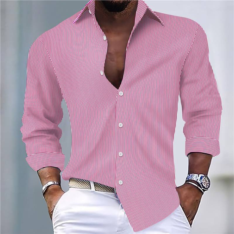 Men's elegant striped shirt made of breathable cotton Lisslune