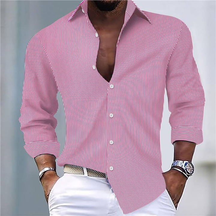 Men's elegant striped shirt made of breathable cotton Lisslune