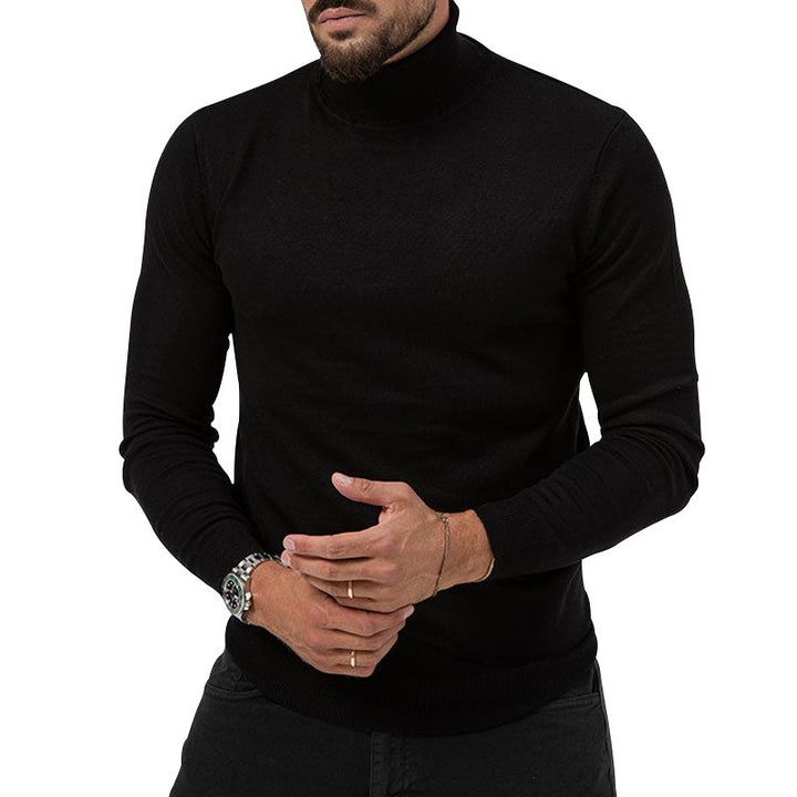 Men's elegant turtleneck sweater made of high-quality merino wool Lisslune