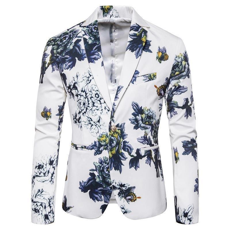 Men's elegant blazer with floral pattern Lisslune